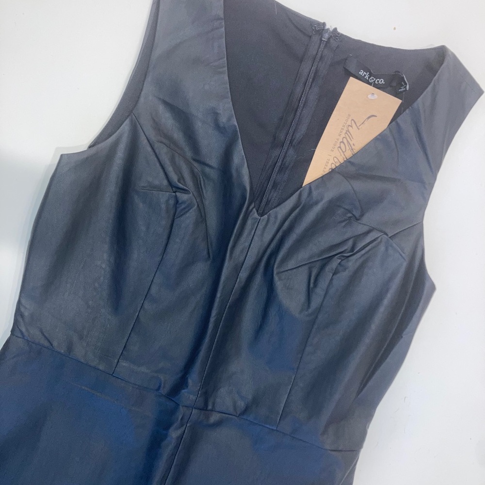 Faux leather dress. Little black dress.